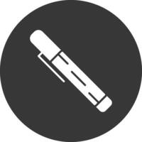 Pen Glyph Inverted Icon vector