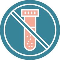 Prohibited Sign Glyph Two Color Icon vector