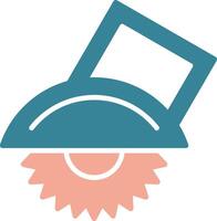 Power Saw Glyph Two Color Icon vector