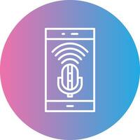 Stream Line Gradient Circle Icon vector