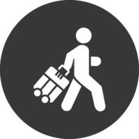 Person Glyph Inverted Icon vector