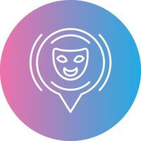 Comedy Line Gradient Circle Icon vector