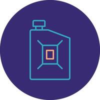 Petrol Can Line Two Color Circle Icon vector