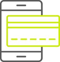 Mobile Payments Line Two Color Icon vector