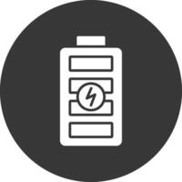 Battery Glyph Inverted Icon vector