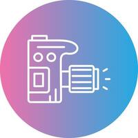 Photo Line Gradient Circle Icon vector