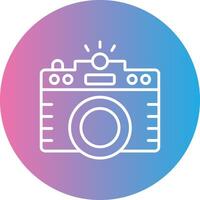 Photo Line Gradient Circle Icon vector