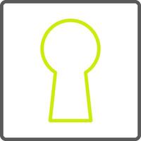Keyhole Line Two Color Icon vector