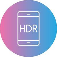 Mobile Line Gradient Circle Icon vector