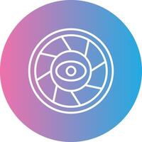 Lens Line Gradient Circle Icon vector