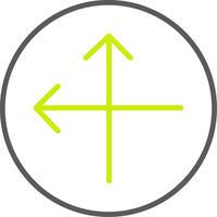 Intersect Line Two Color Icon vector