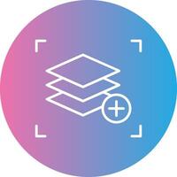 Layers Line Gradient Circle Icon vector
