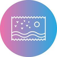 Photo Line Gradient Circle Icon vector