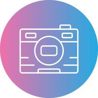 Photo Line Gradient Circle Icon vector