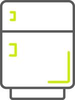 Fridge Line Two Color Icon vector