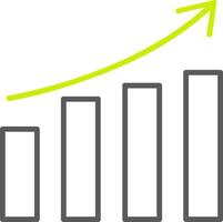 Growth Line Two Color Icon vector