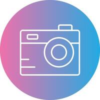 Camera Line Gradient Circle Icon vector