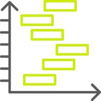 Gnatt Chart Line Two Color Icon vector