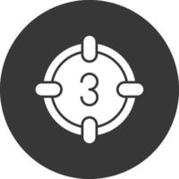 Countdown Glyph Inverted Icon vector