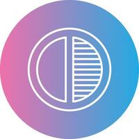 Contrast Line Gradient Circle Icon vector