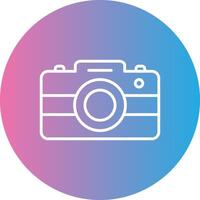 Photo Camera Line Gradient Circle Icon vector