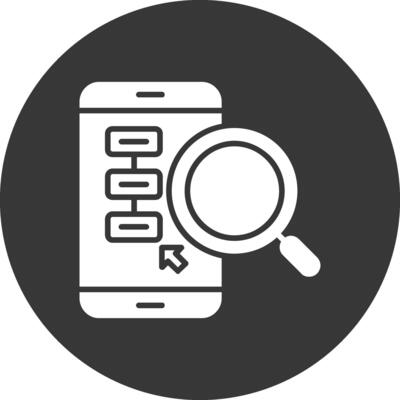 Mobile Phones Glyph Inverted Icon
