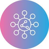 Share Line Gradient Circle Icon vector