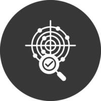 Radar Glyph Inverted Icon vector