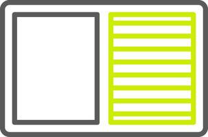 Contrast Line Two Color Icon vector