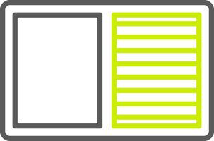 Contrast Line Two Color Icon vector