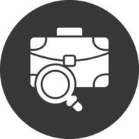 Briefcase Glyph Inverted Icon vector