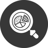 Graph Glyph Inverted Icon vector