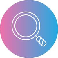 Magnifying Glass Line Gradient Circle Icon vector