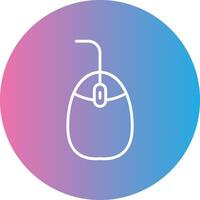 Mouse Line Gradient Circle Icon vector