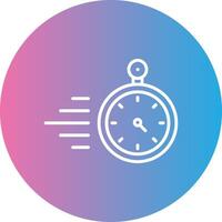 Timer Line Gradient Circle Icon vector