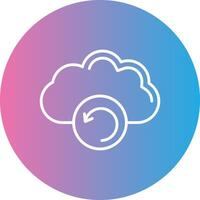 Backup Line Gradient Circle Icon vector