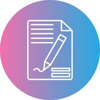 Edit Page Line Gradient Circle Icon vector