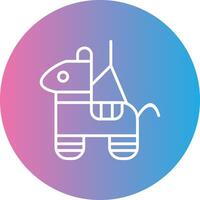 Pinata Line Gradient Circle Icon vector