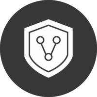 Connect Security Glyph Inverted Icon vector
