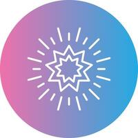 Stars Line Gradient Circle Icon vector