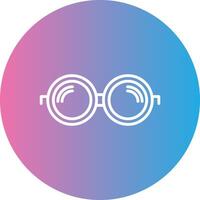 Glasses Line Gradient Circle Icon vector