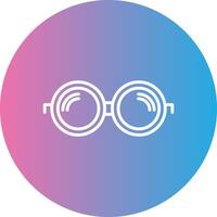 Glasses Line Gradient Circle Icon vector