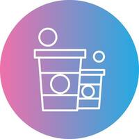 Beer Pong Line Gradient Circle Icon vector