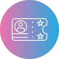 Ticket Line Gradient Circle Icon vector