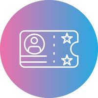 Ticket Line Gradient Circle Icon vector