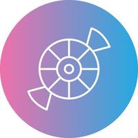 Mint Line Gradient Circle Icon vector