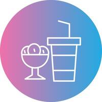 Fast Food Line Gradient Circle Icon vector