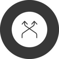 Shuffle Glyph Inverted Icon vector