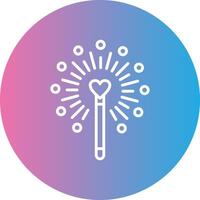 Magic Wand Line Gradient Circle Icon vector
