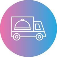 Food Delivery Line Gradient Circle Icon vector